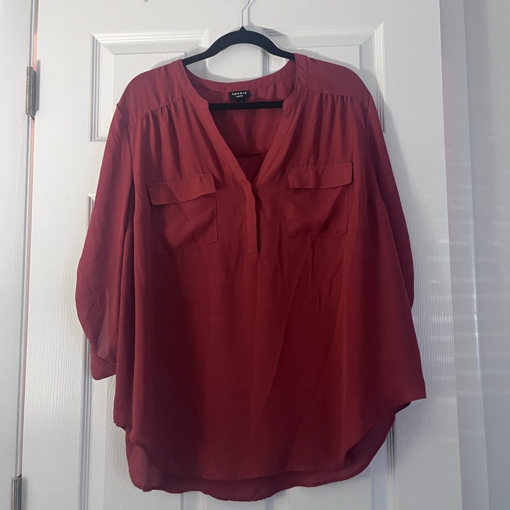 Torrid Reddish-Orange Blouse